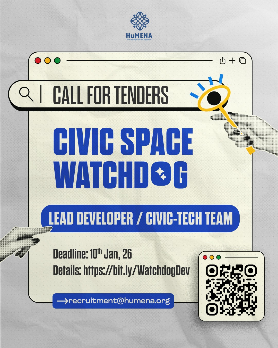 Call for Tenders | Lead Developer / Civic-Tech Team – Civic Space Watchdog (AI-Assisted MVP)